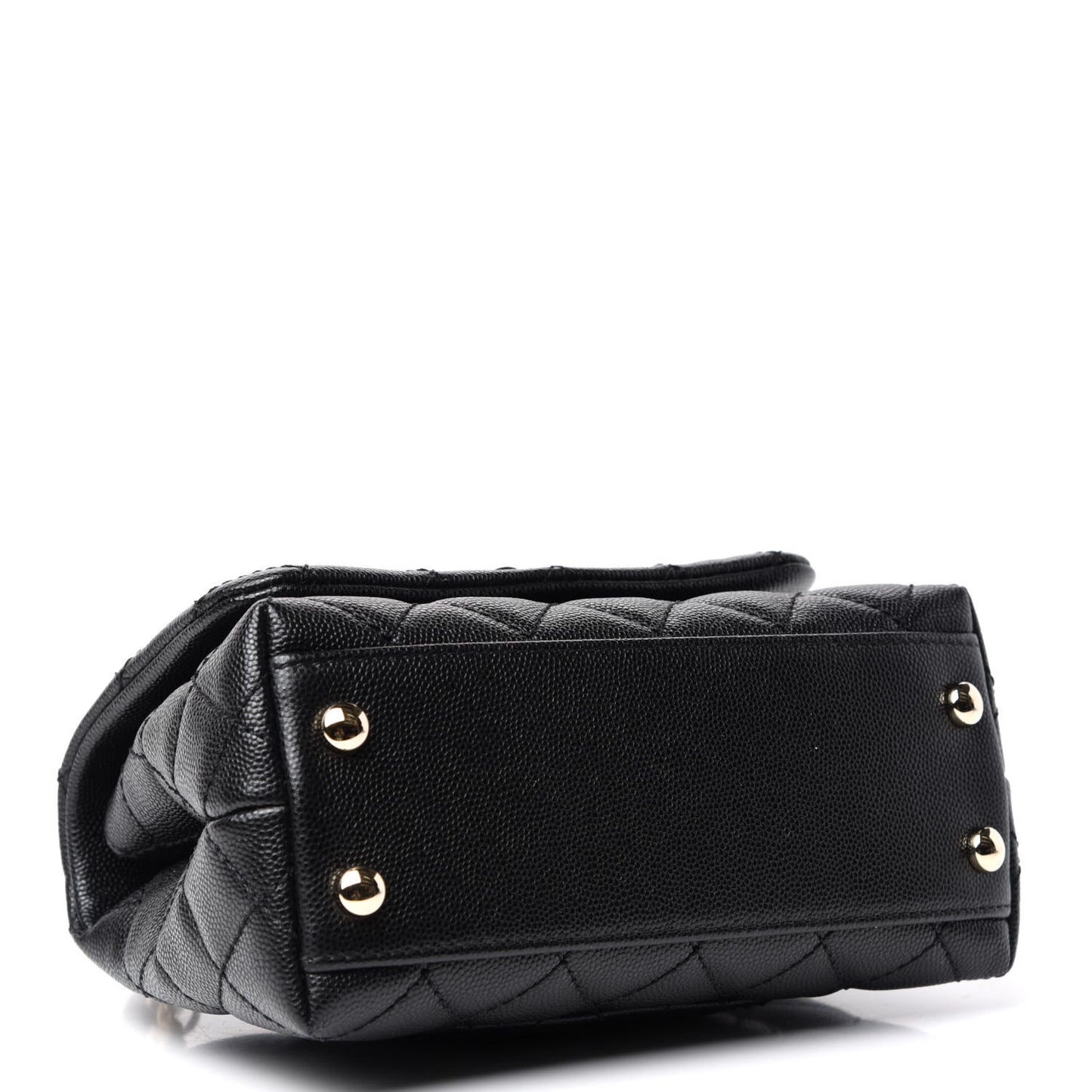 Caviar Quilted Extra Mini Coco Handle Flap Black