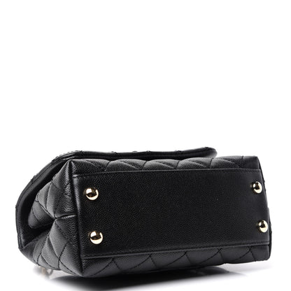 Chanel Caviar Quilted Extra Mini Coco Handle Flap Black 4 of 9