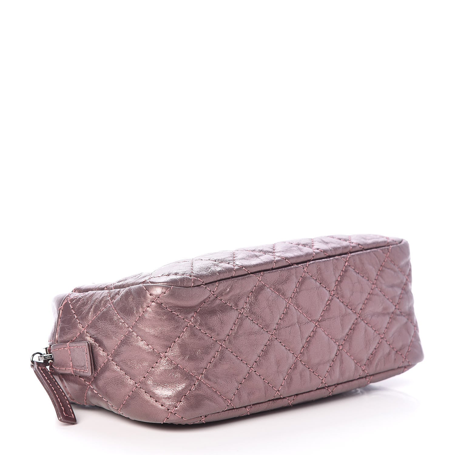Chanel Metallic Aged Calfskin Quilted Small Reissue Camera Case Rose Fonce 4 of 10