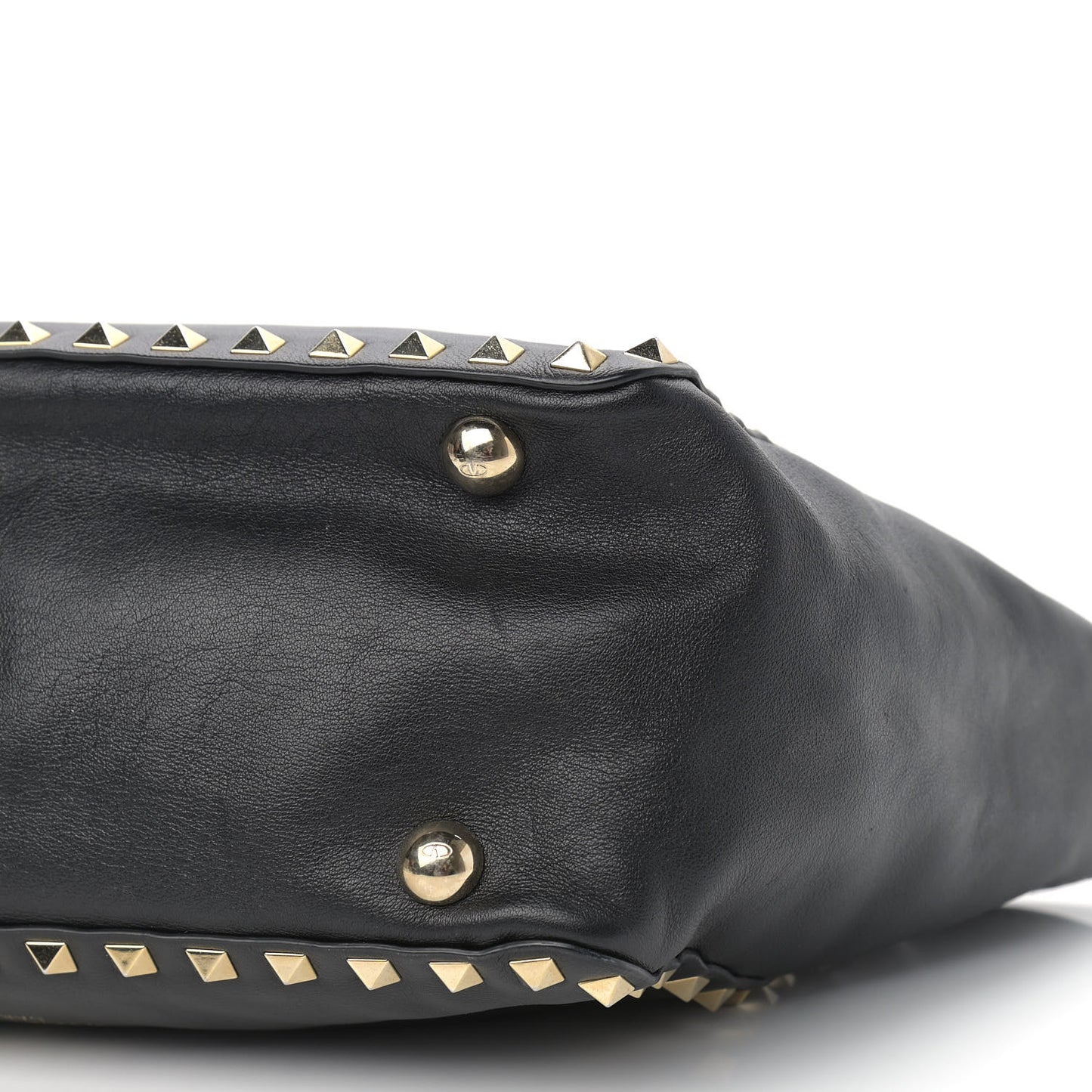 Vitello Small Rockstud Tote Black