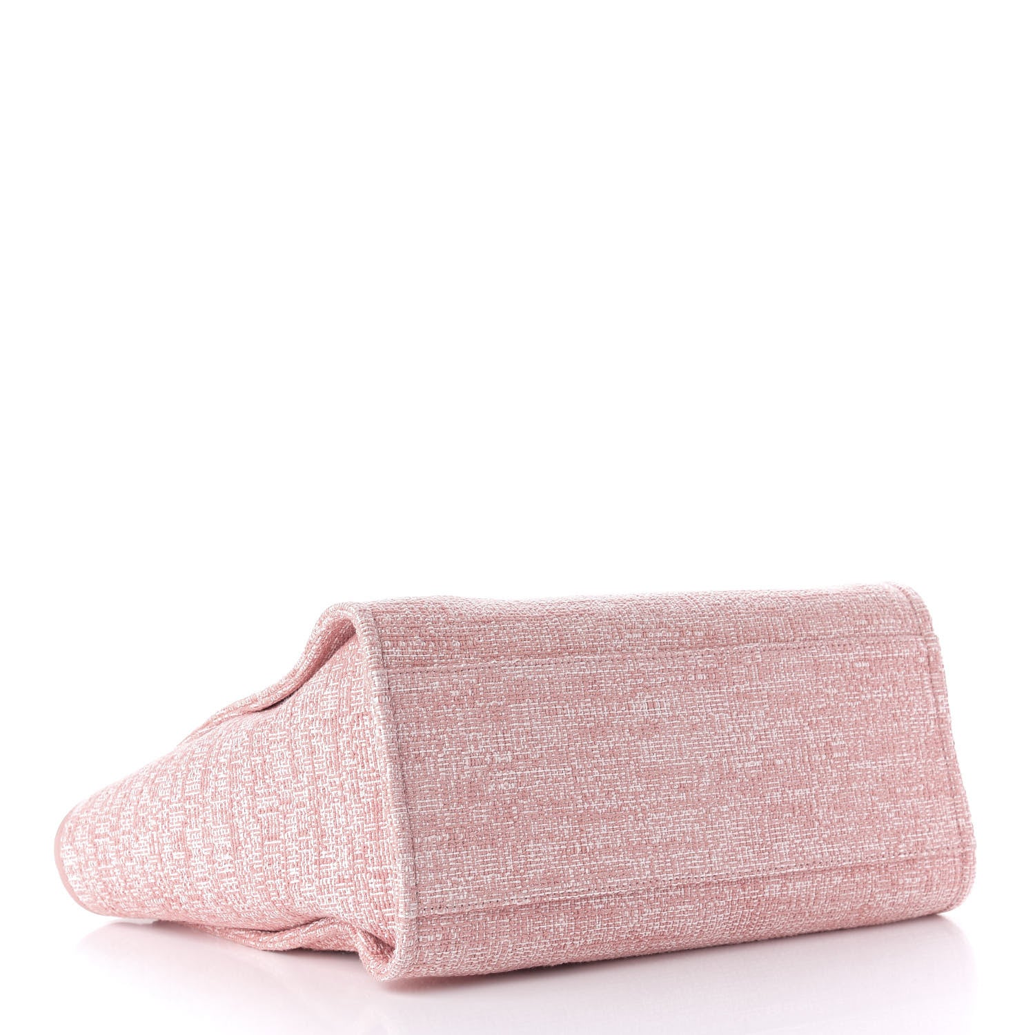 Chanel Straw Lurex Medium Deauville Tote Pink 4 of 11