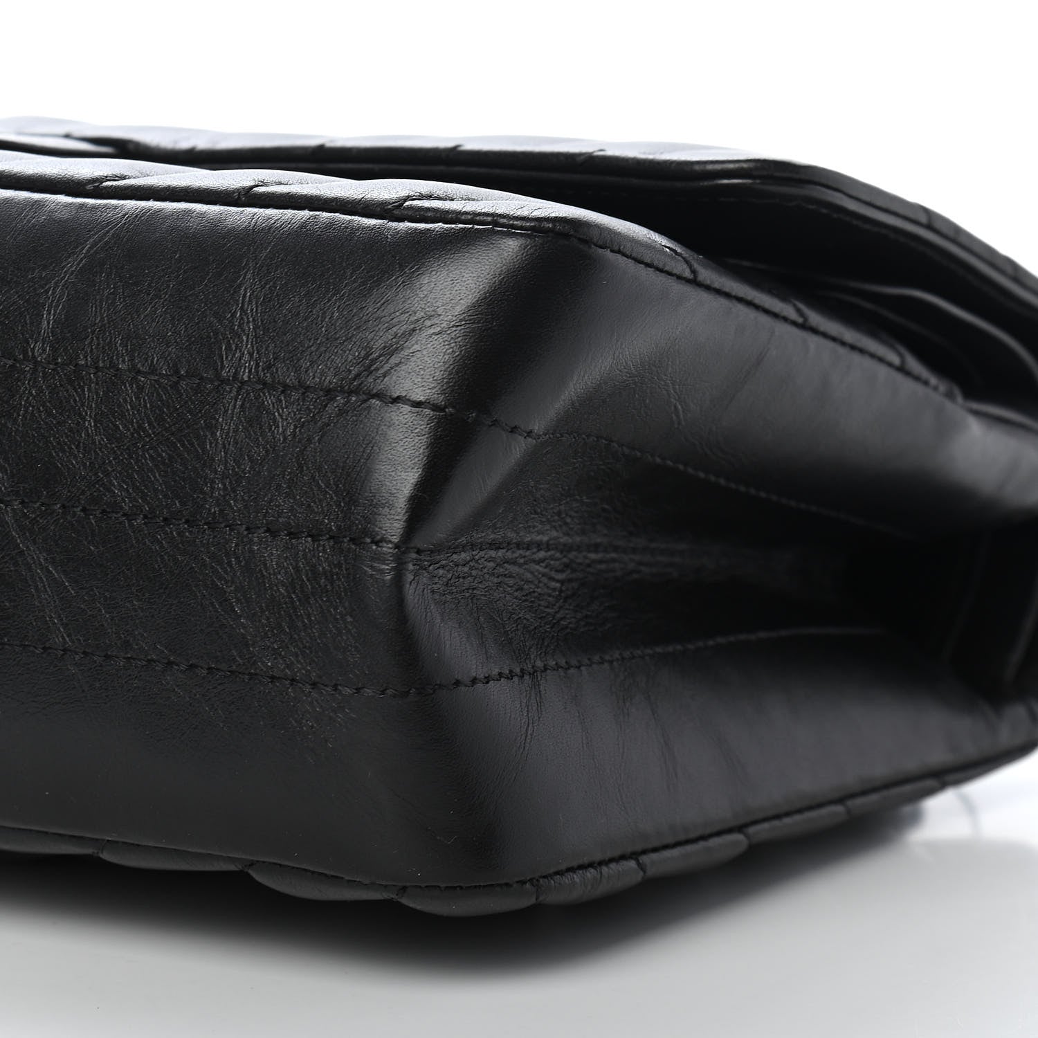 Chanel Aged Calfskin Chevron Quilted 2.55 Reissue 225 Flap So Black 9 of 10