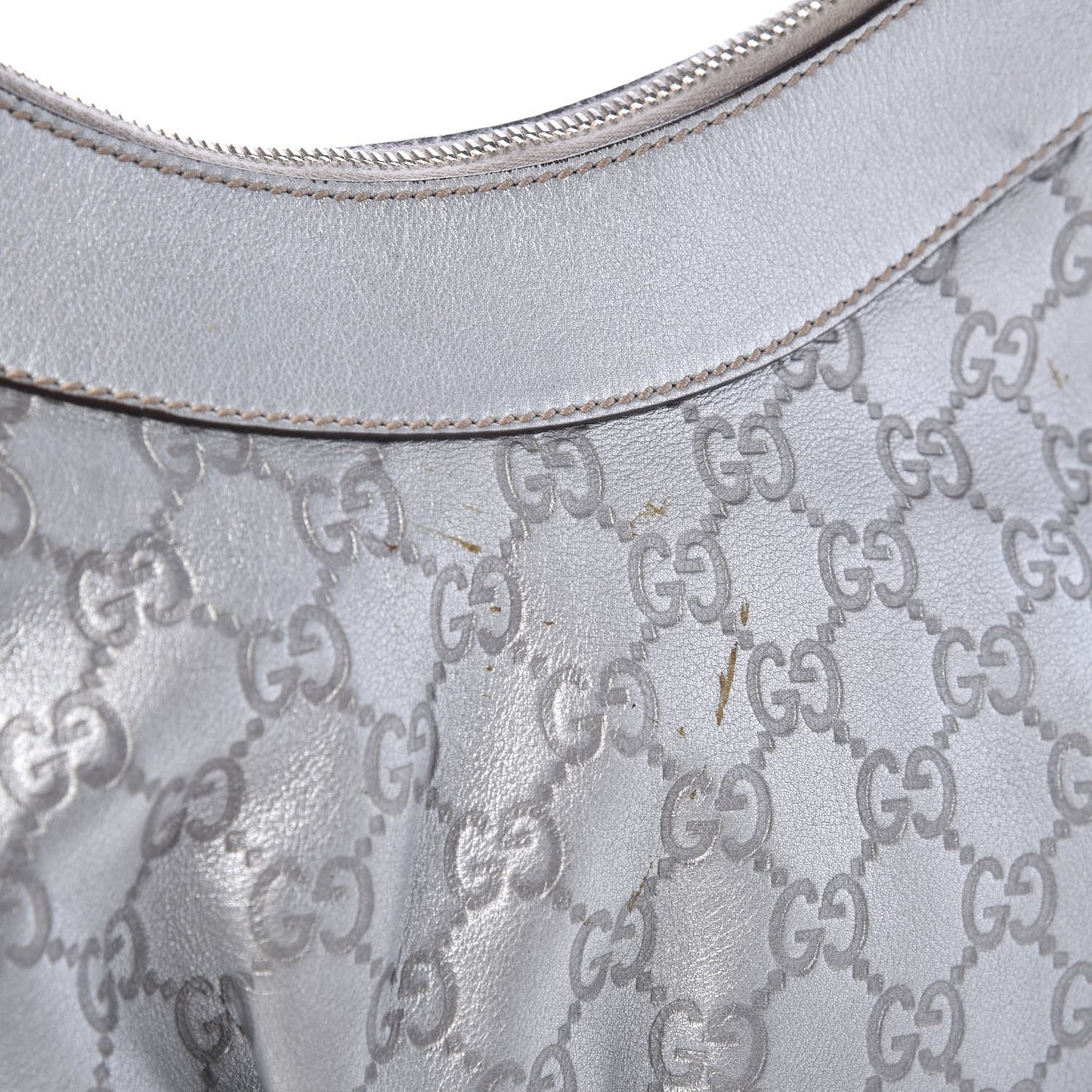 Guccissima Medium D Gold Hobo Silver