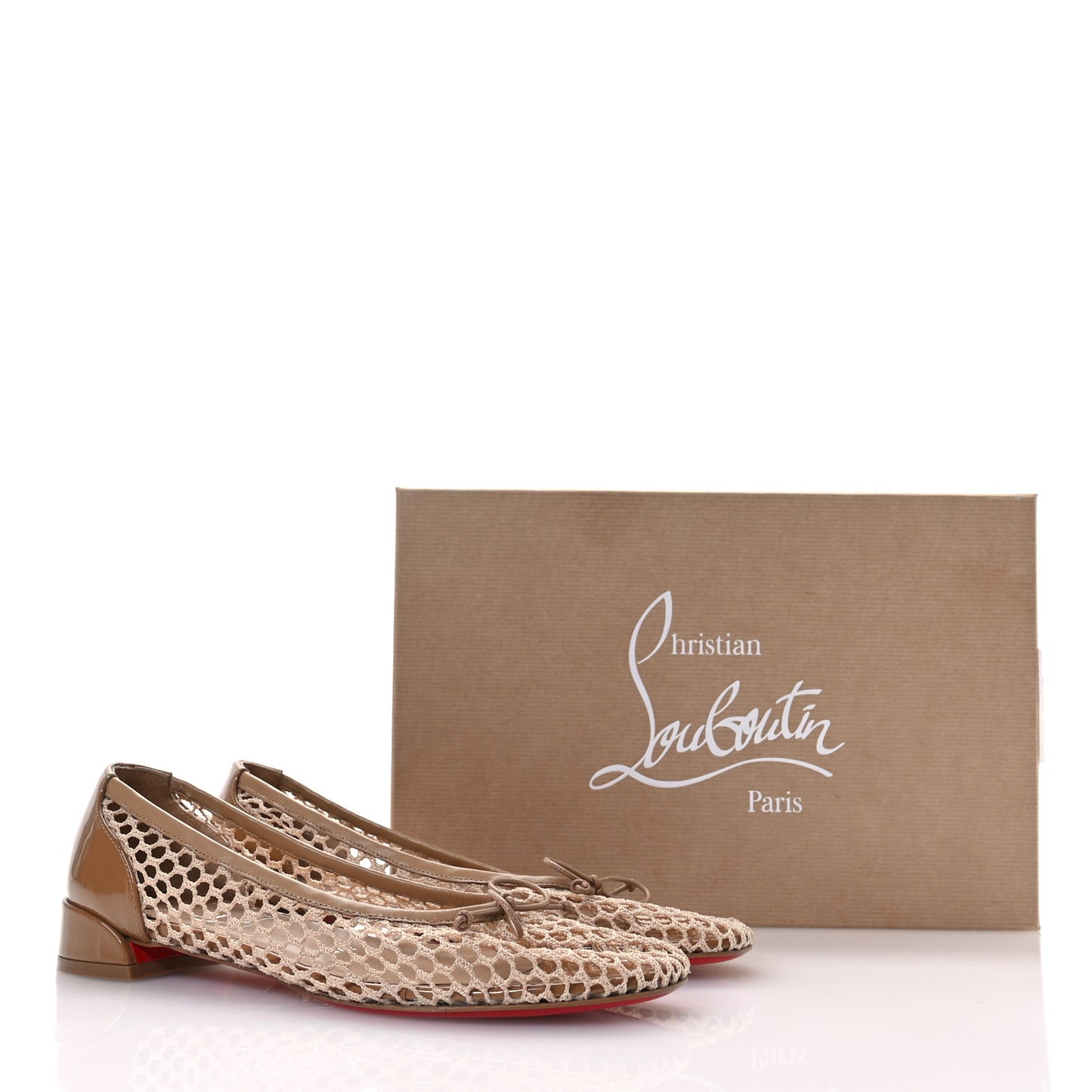 Mesh Patent Calfskin Sweetie Jane Flats 37.5 Lionne