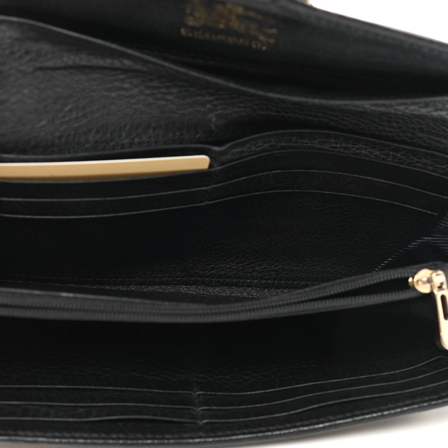 Calfskin Mega Check Continental Wallet Black