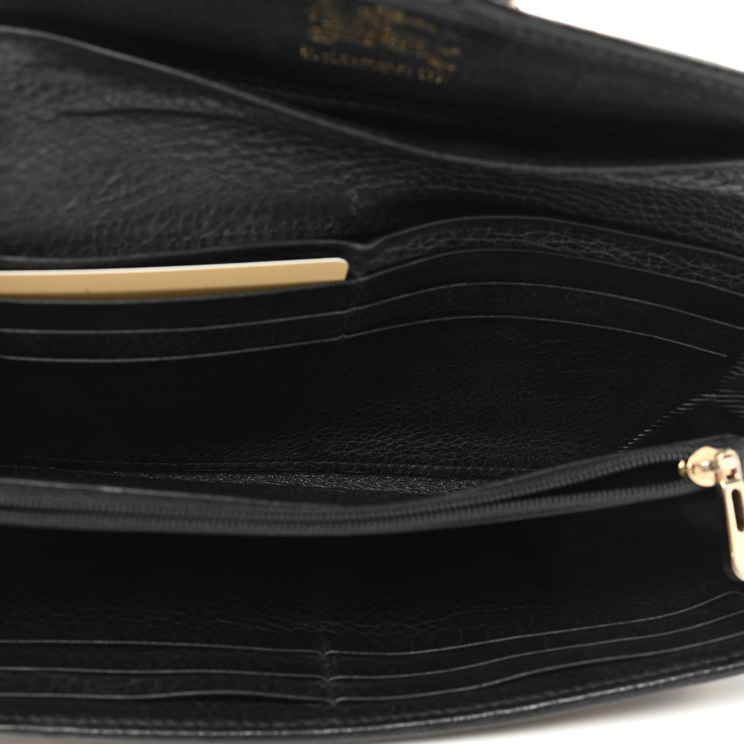 Burberry Calfskin Mega Check Continental Wallet Black 5 of 11