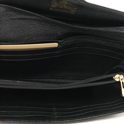 Burberry Calfskin Mega Check Continental Wallet Black 5 of 11