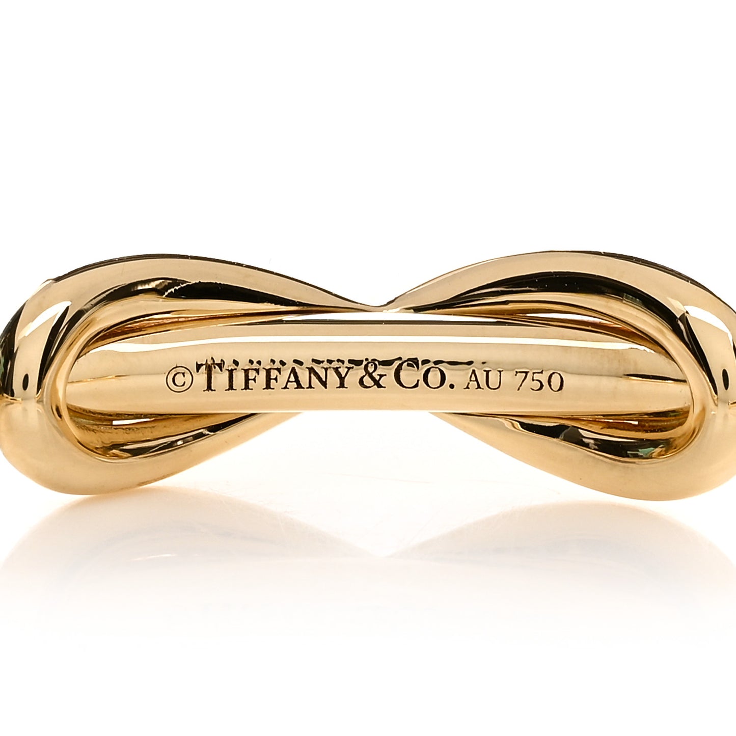 18K Yellow Gold Infinity Cuff Bracelet