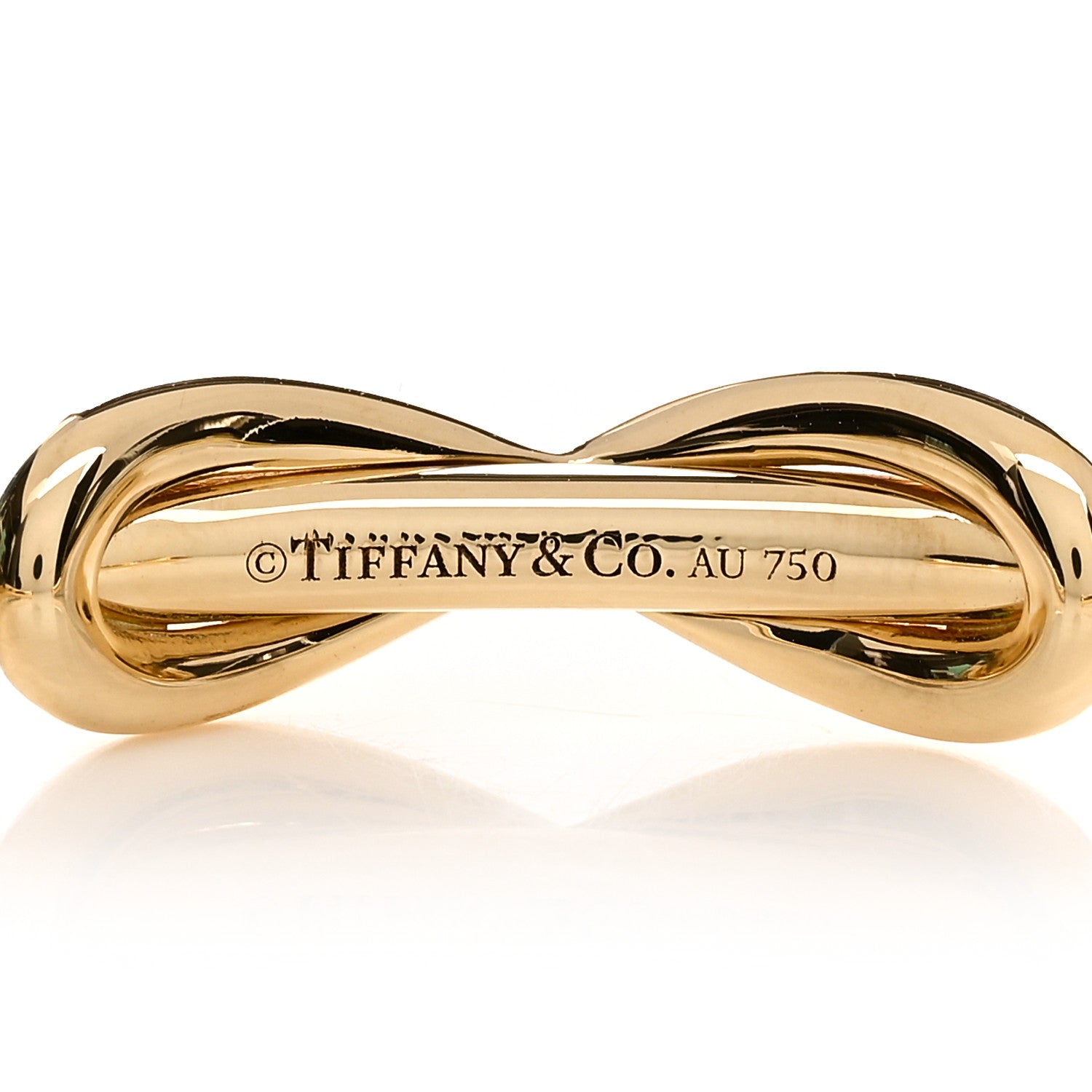 Tiffany 18K Yellow Gold Infinity Cuff Bracelet 3 of 4