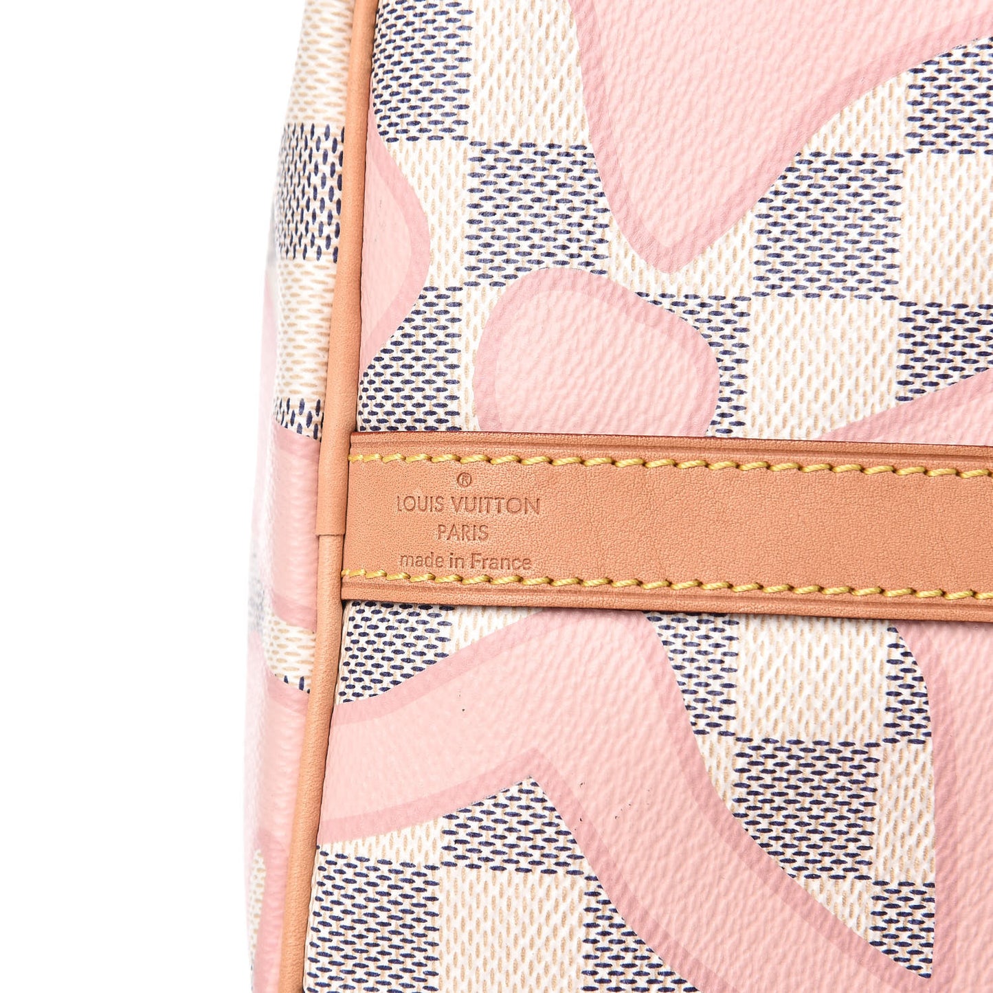 Damier Azur Tahitienne Speedy Bandouliere 30 Rose Ballerine