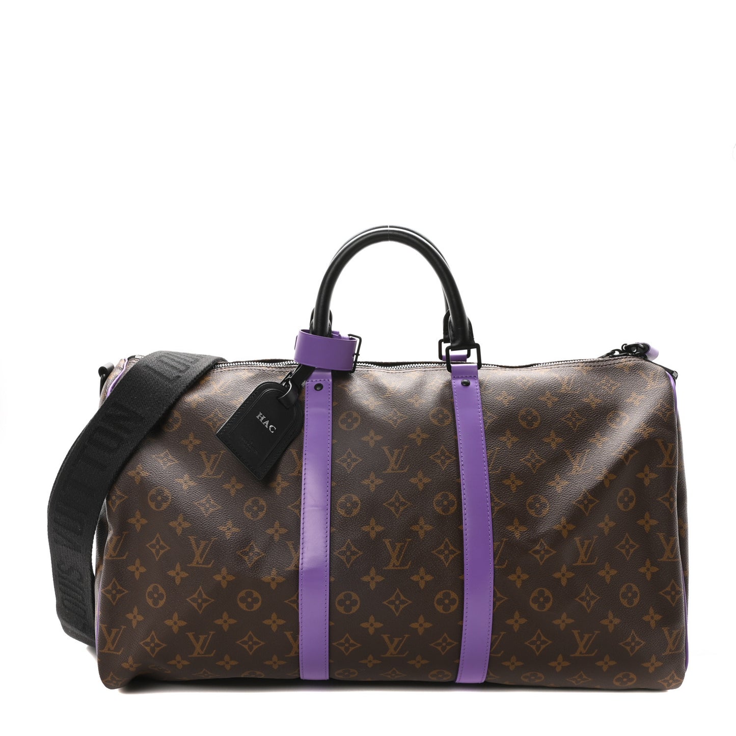 Monogram Macassar LV Colormania Keepall Bandouliere 50 Purple