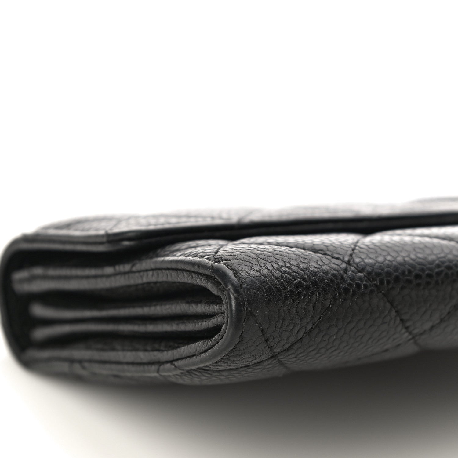 Chanel Caviar Quilted Large Gusset Flap Wallet Black 10 of 13