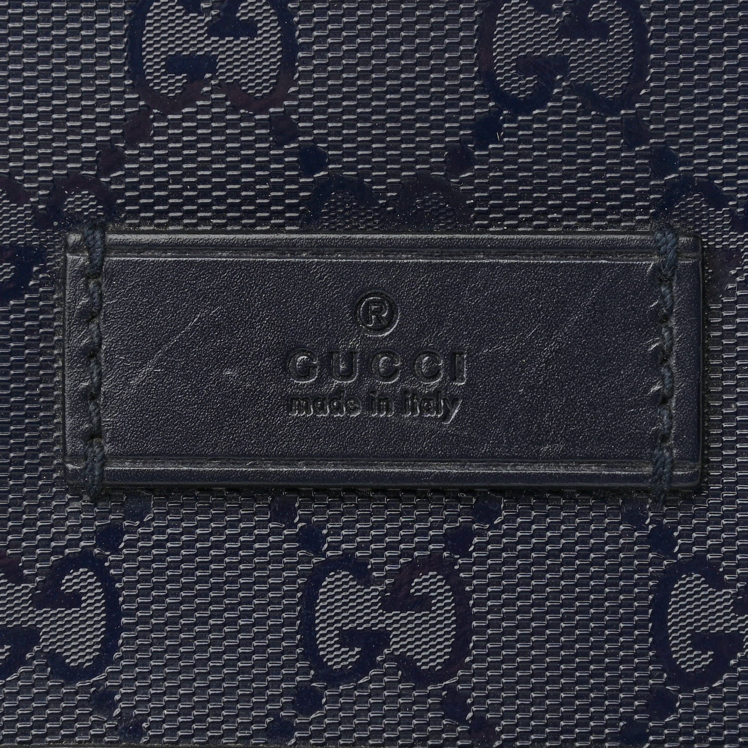 Gucci Imprime Monogram Large Double Buckle Flap Messenger Bag Black 5 of 11