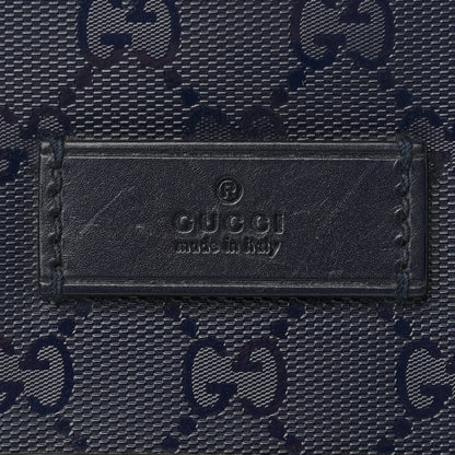 Gucci Imprime Monogram Large Double Buckle Flap Messenger Bag Black 5 of 11