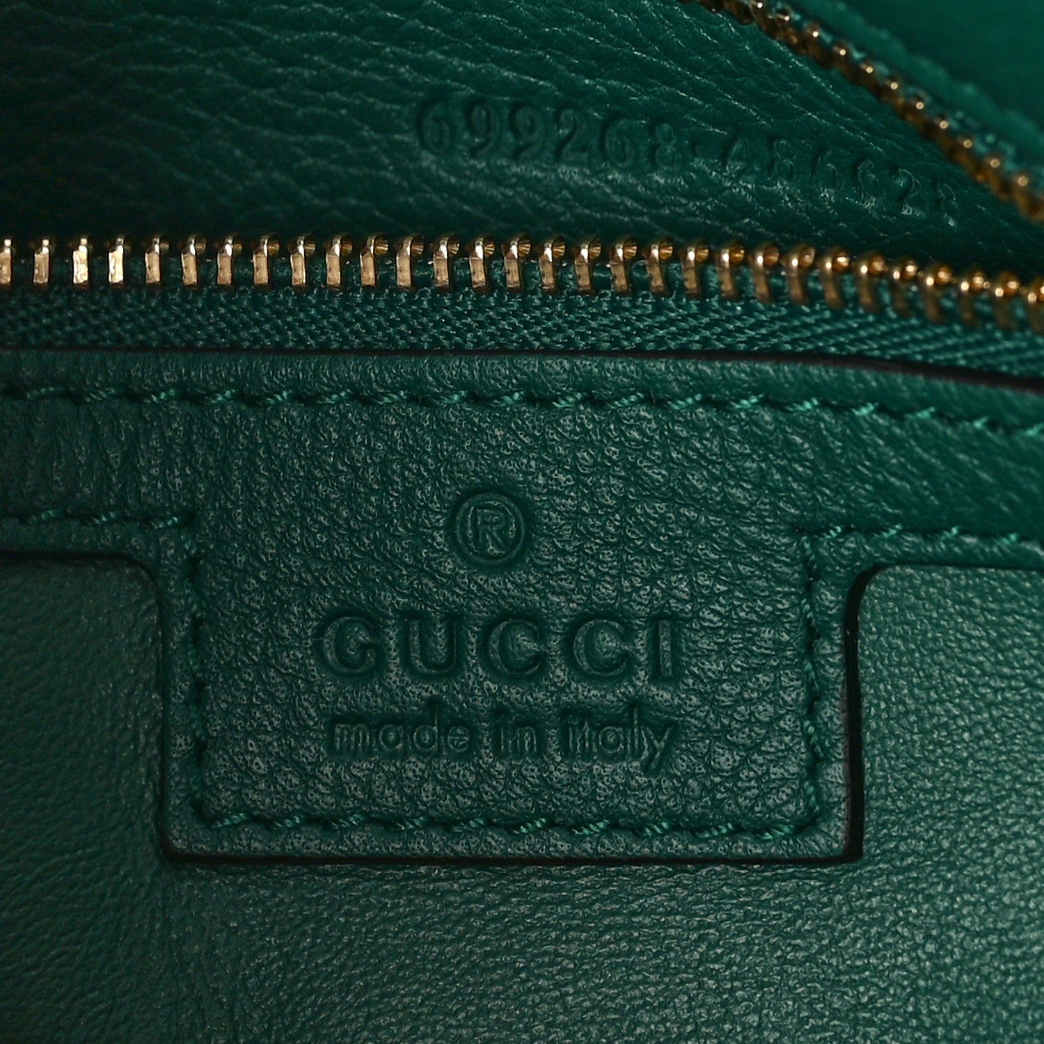 Gucci Roxy Calfskin Blondie Chain Shoulder Flap Bag Emerald 6 of 8