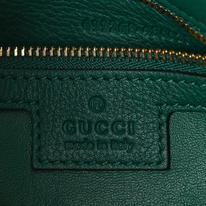 Gucci Roxy Calfskin Blondie Chain Shoulder Flap Bag Emerald 6 of 8