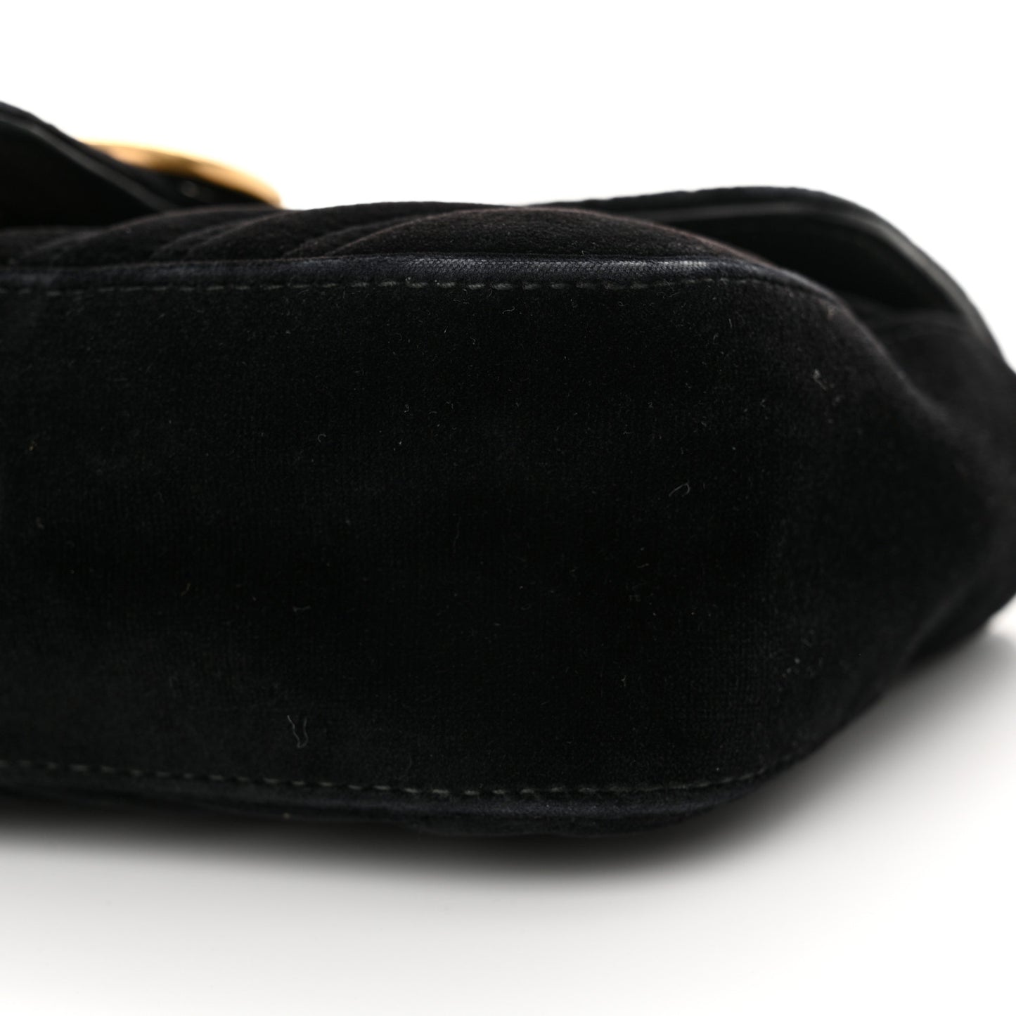Velvet Matelasse Mini GG Marmont Shoulder Bag Black