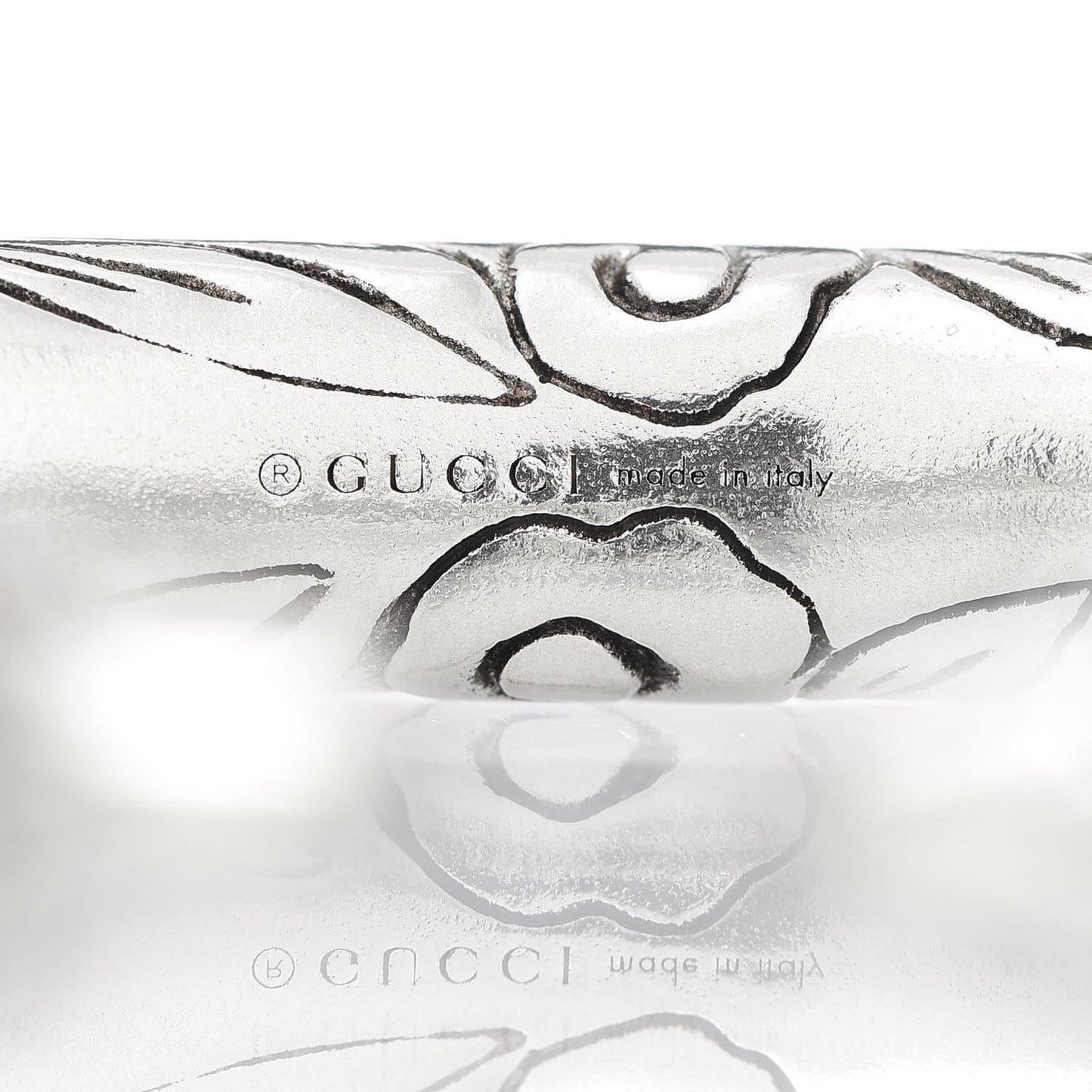 Sterling Silver Anger Forest Wolf Cuff Bracelet