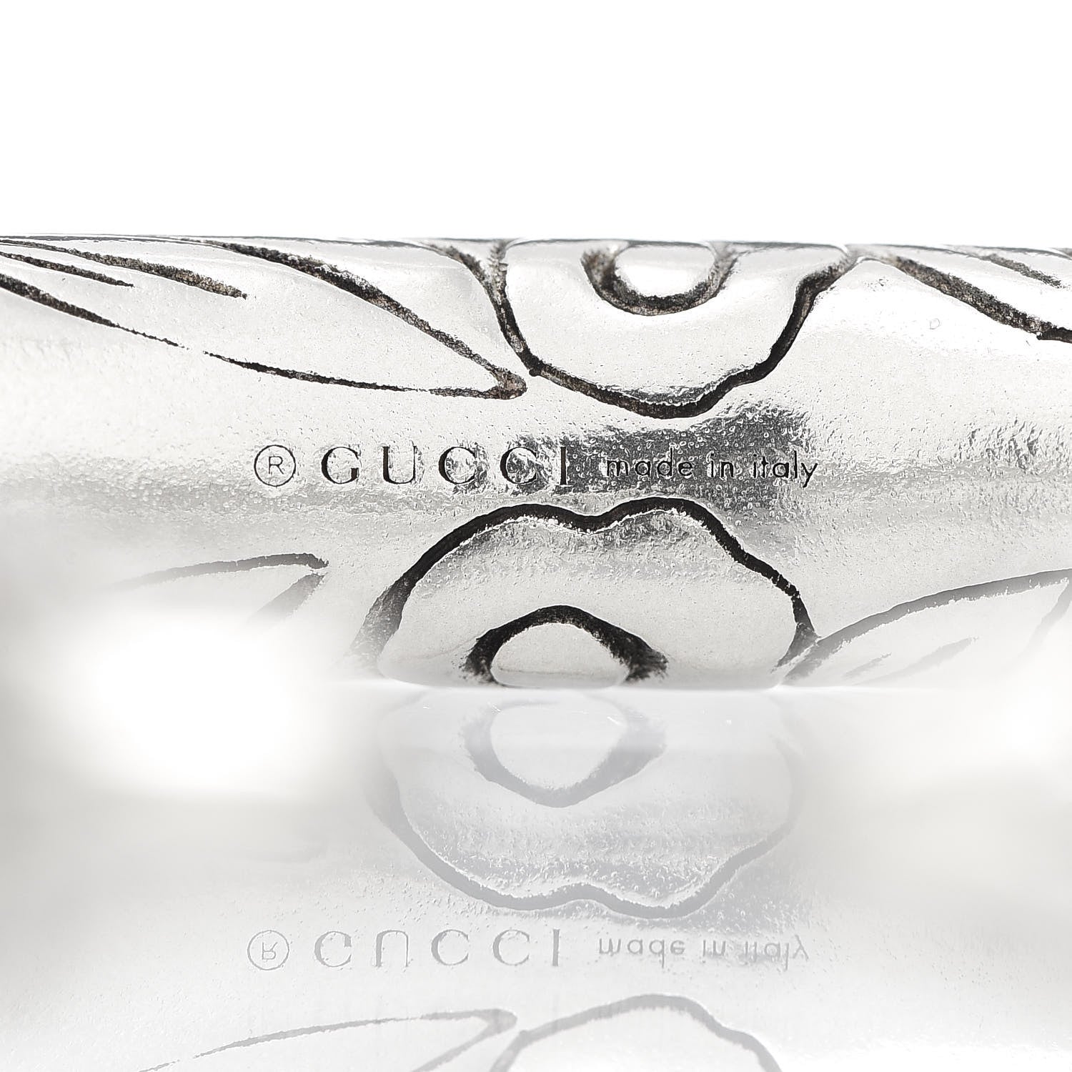 Gucci Sterling Silver Anger Forest Wolf Cuff Bracelet 5 of 5
