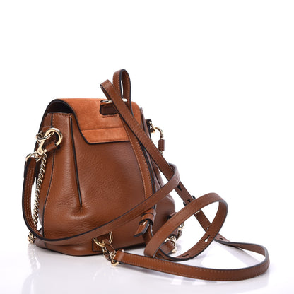 Chloe Suede Calfskin Mini Faye Backpack Tan 3 of 9