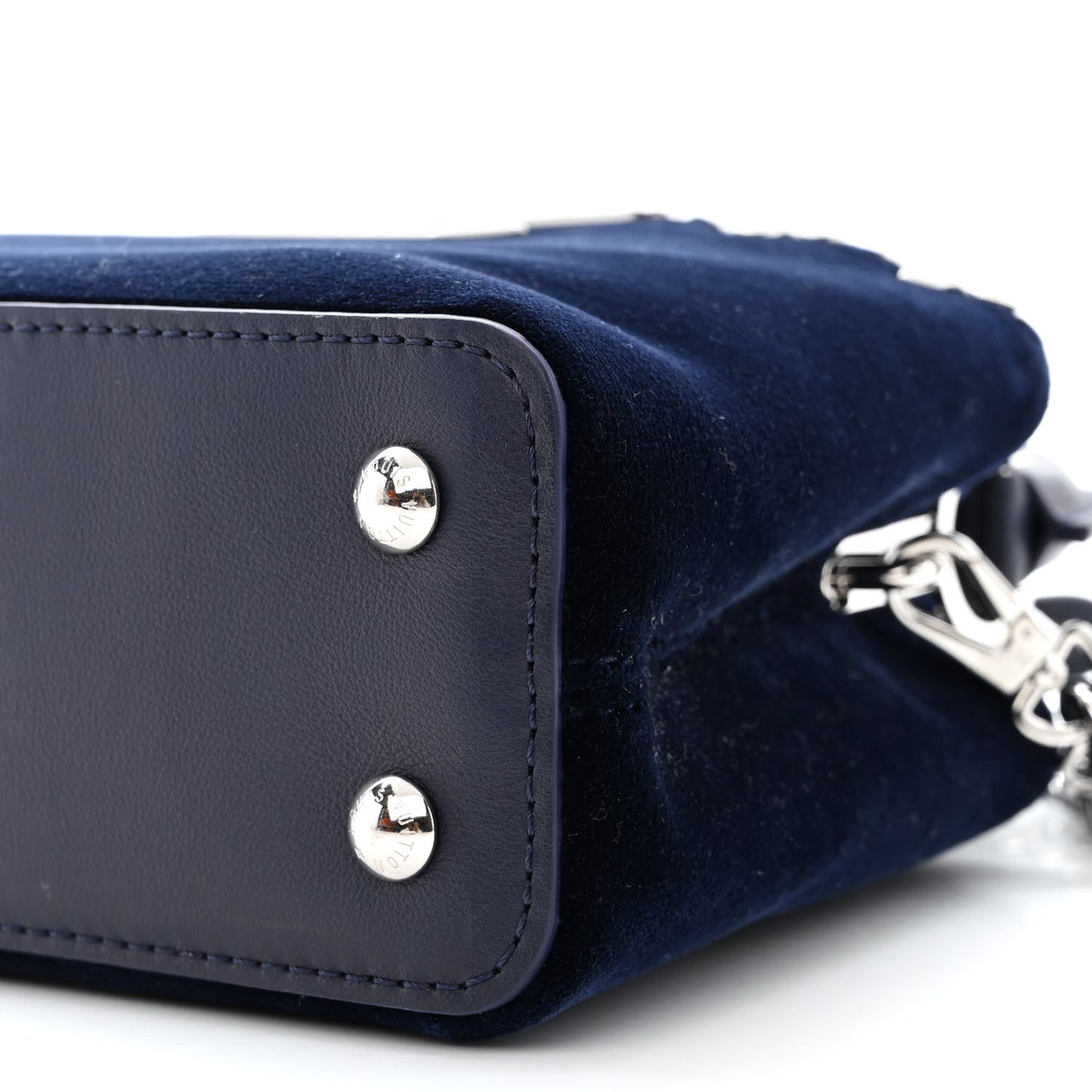 Velvet Crystal Capucines Mini Midnight Blue
