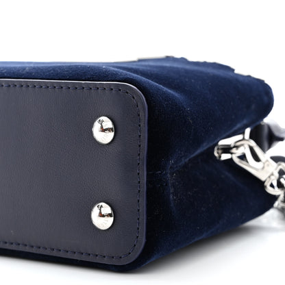 Louis Vuitton Velvet Crystal Capucines Mini Midnight Blue 9 of 9
