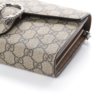 Gucci GG Supreme Monogram Mini Dionysus Chain Wallet Beige Taupe 8 of 8