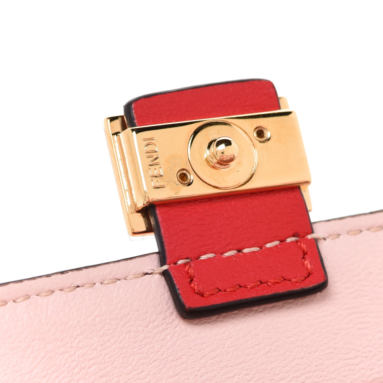 Fendi Stretch Satin Vitello Grace Floral Print Nano Baguette Charm Rose Multicolor Rosso Cardinale 6 of 6