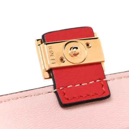 Fendi Stretch Satin Vitello Grace Floral Print Nano Baguette Charm Rose Multicolor Rosso Cardinale 6 of 6
