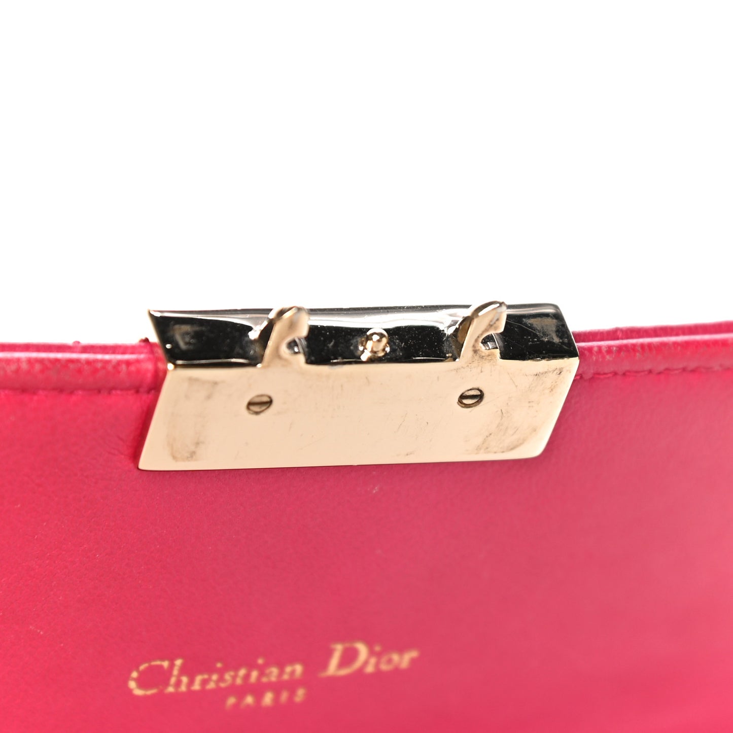 Lambskin Cannage Miss Dior Promenade Pouch Fuchsia