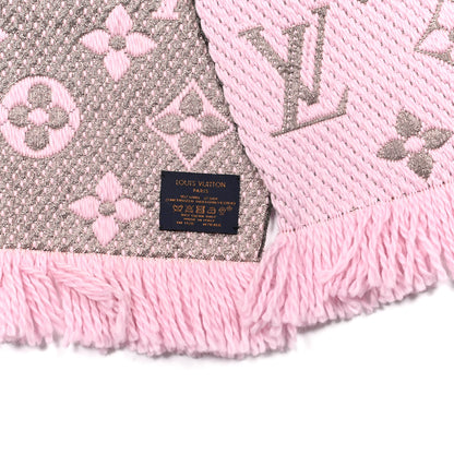Louis Vuitton Wool Silk Logomania Shine Scarf Pink 3 of 3