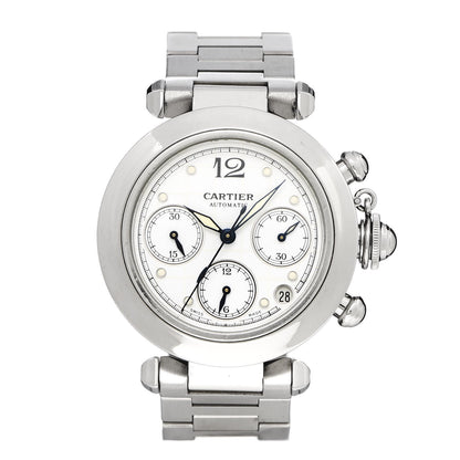 Cartier Stainless Steel 35mm Pasha C Chronograph Automatic Watch 1 of 9