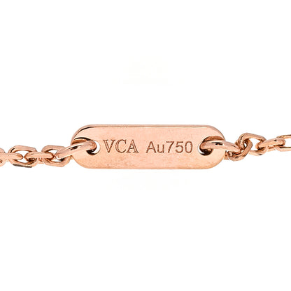 Van Cleef & Arpels 18K Rose Gold Carnelian Sweet Alhambra Bracelet 3 of 4
