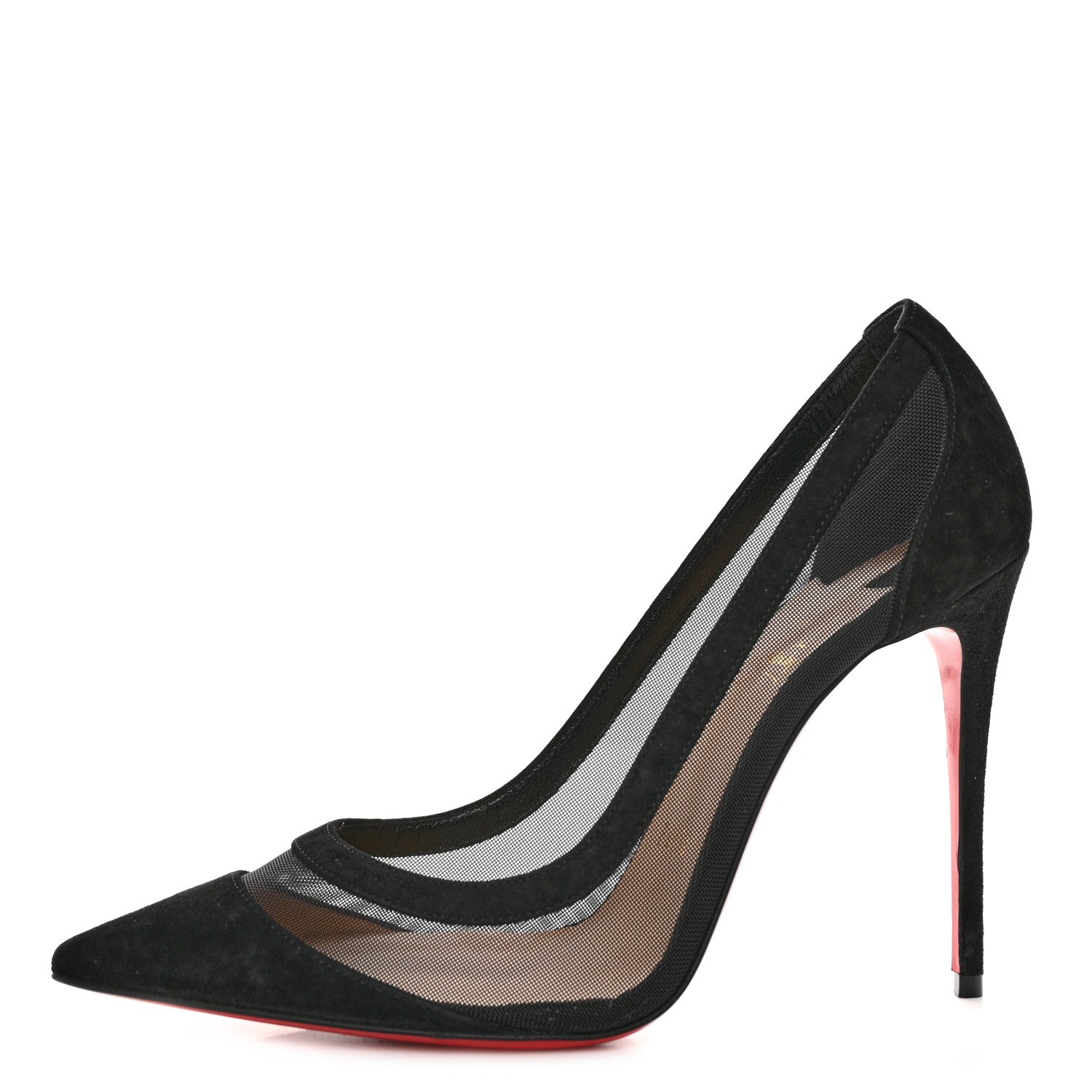 Christian Louboutin Veau Velours Rete Galativi 100 Pumps 37 Black 1 of 8