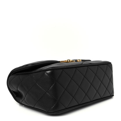 Chanel Lambskin Scallop Quilted Small Pagoda Flap Black 4 of 11