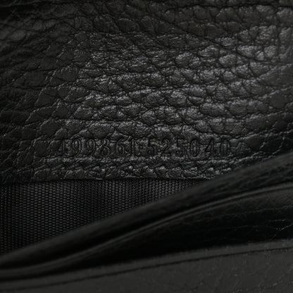 Gucci Pebbled Calfskin Butterfly Card Case Black 7 of 7