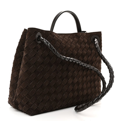 Bottega Veneta Suede Intrecciato Medium Andiamo Shoulder Bag Fondant 3 of 9