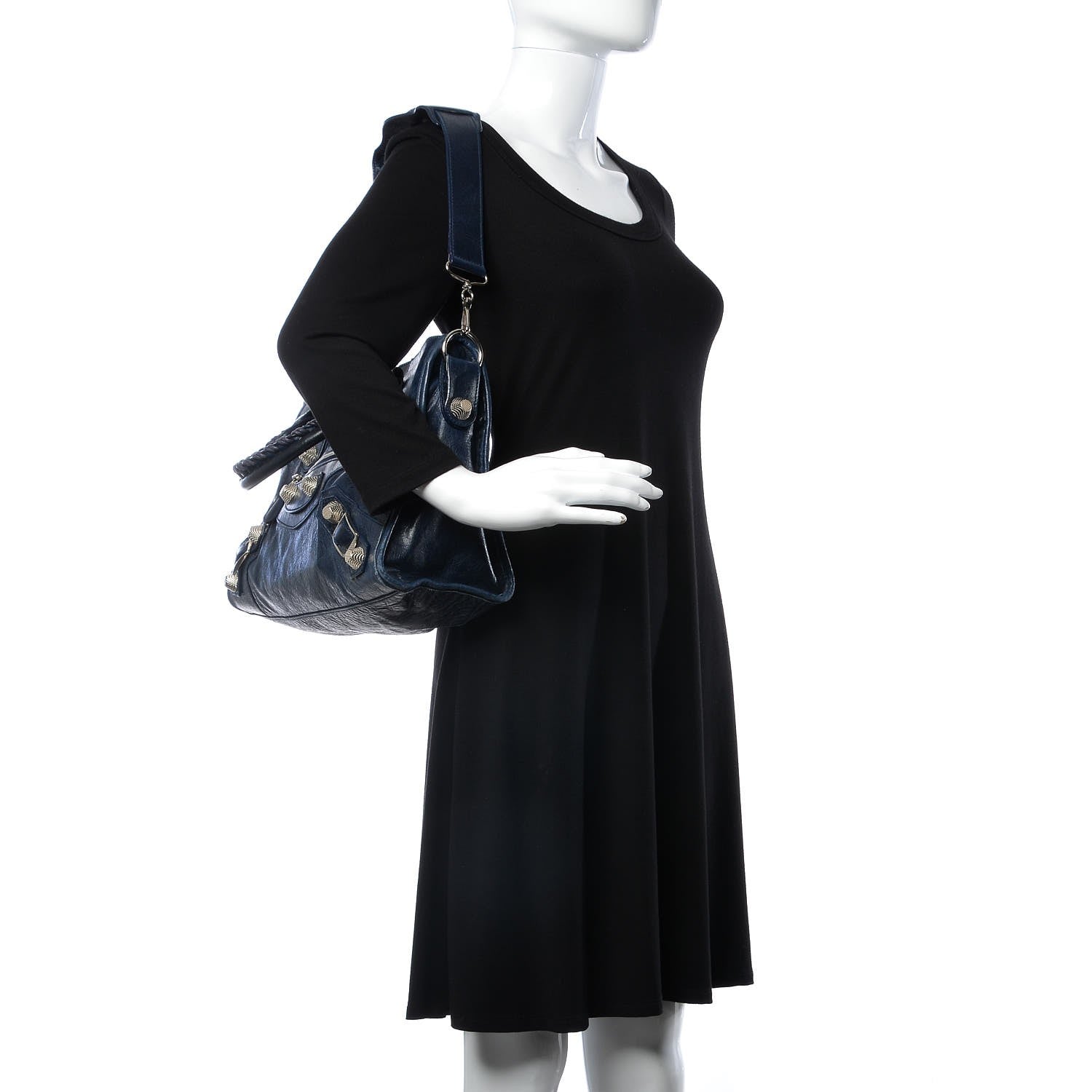 Balenciaga Agneau Giant 21 Silver Hardware City Marine 2 of 10