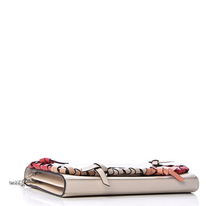 Fendi Vitello Liberty F is Fendi Whipstitch Bow Wallet On Chain Camelia Multicolor 4 of 11