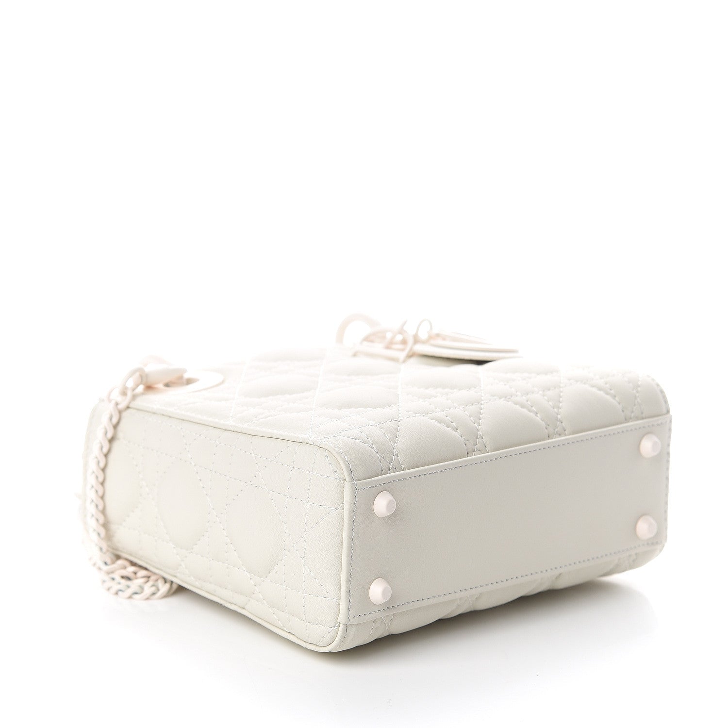 Christian Dior Ultra Matte Calfskin Cannage Mini Lady Dior White 3 of 7