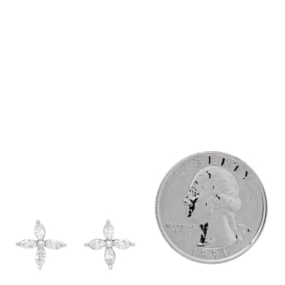 Tiffany Platinum Diamond .92ct Medium Victoria Earrings 2 of 4