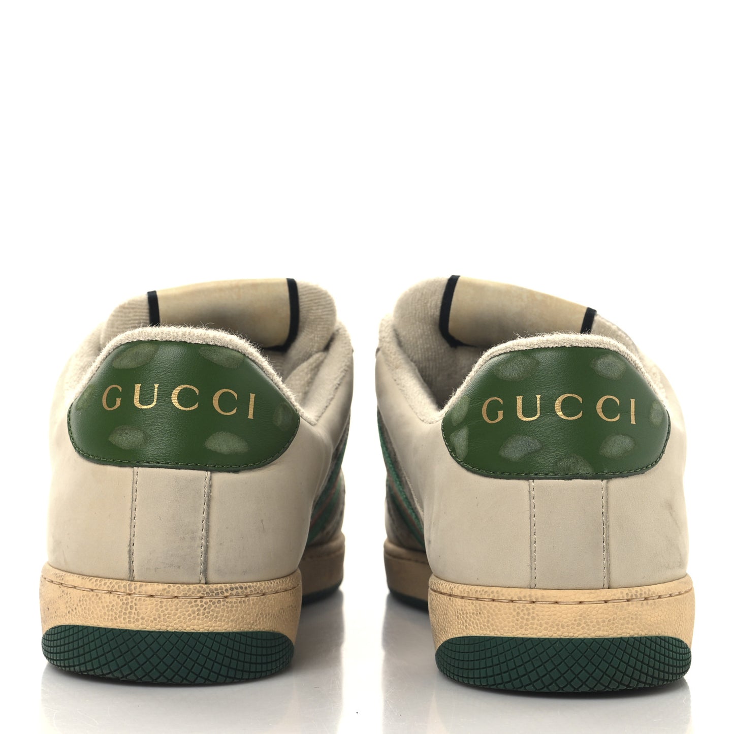 GG Monogram Nubuck Web Mens Screener Sneakers 9.5 New Sand Dusty Milk Vintage Green
