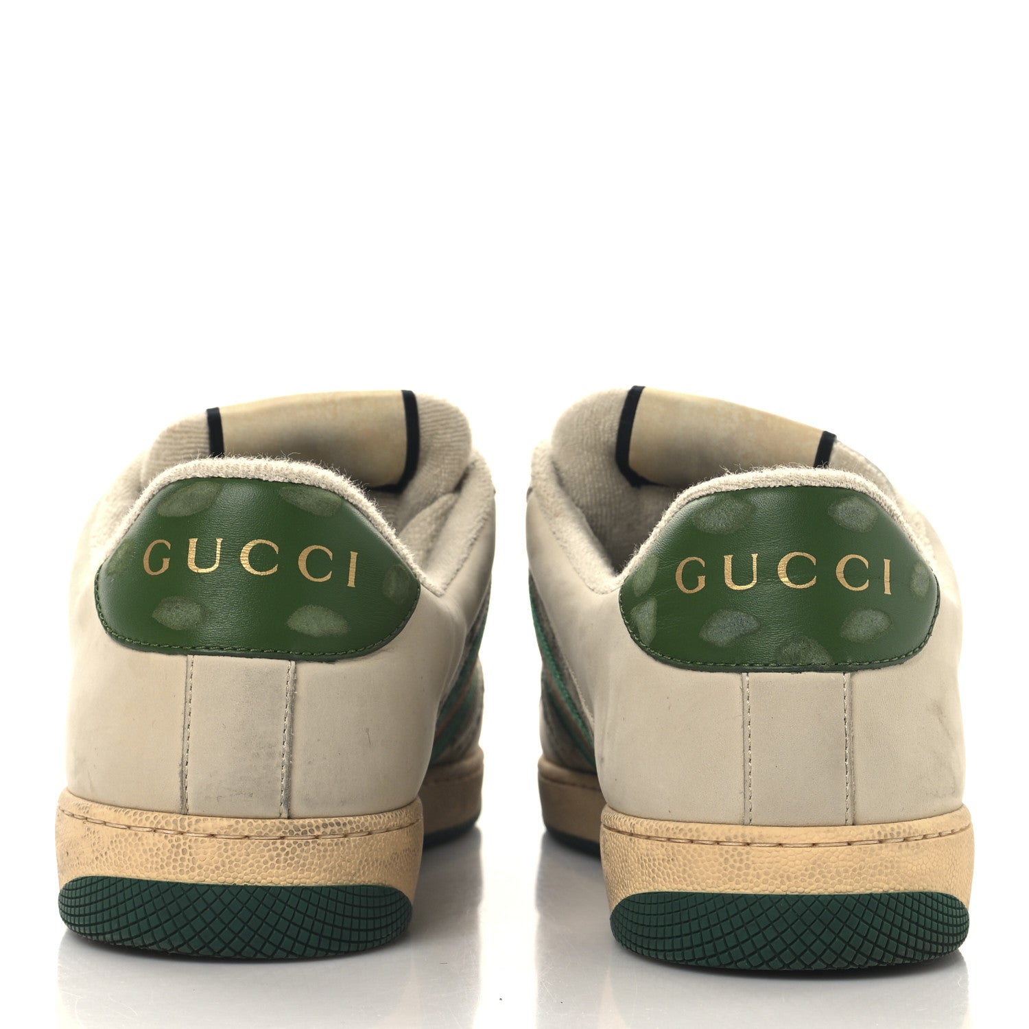 Gucci GG Monogram Nubuck Web Mens Screener Sneakers 9.5 New Sand Dusty Milk Vintage Green 6 of 12