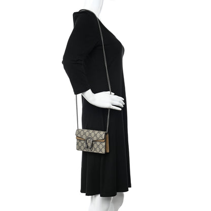 Gucci GG Supreme Monogram Super Mini Dionysus Shoulder Bag Taupe 2 of 12