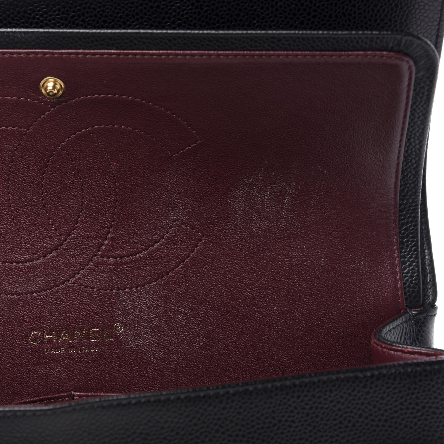 Chanel Caviar Quilted Jumbo Double Flap Black 11 of 12