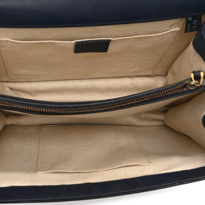 Gucci Moon Calfskin Bamboo Web Medium Dionysus Top Handle Bag Blue Emerald Hibiscus Red 5 of 10
