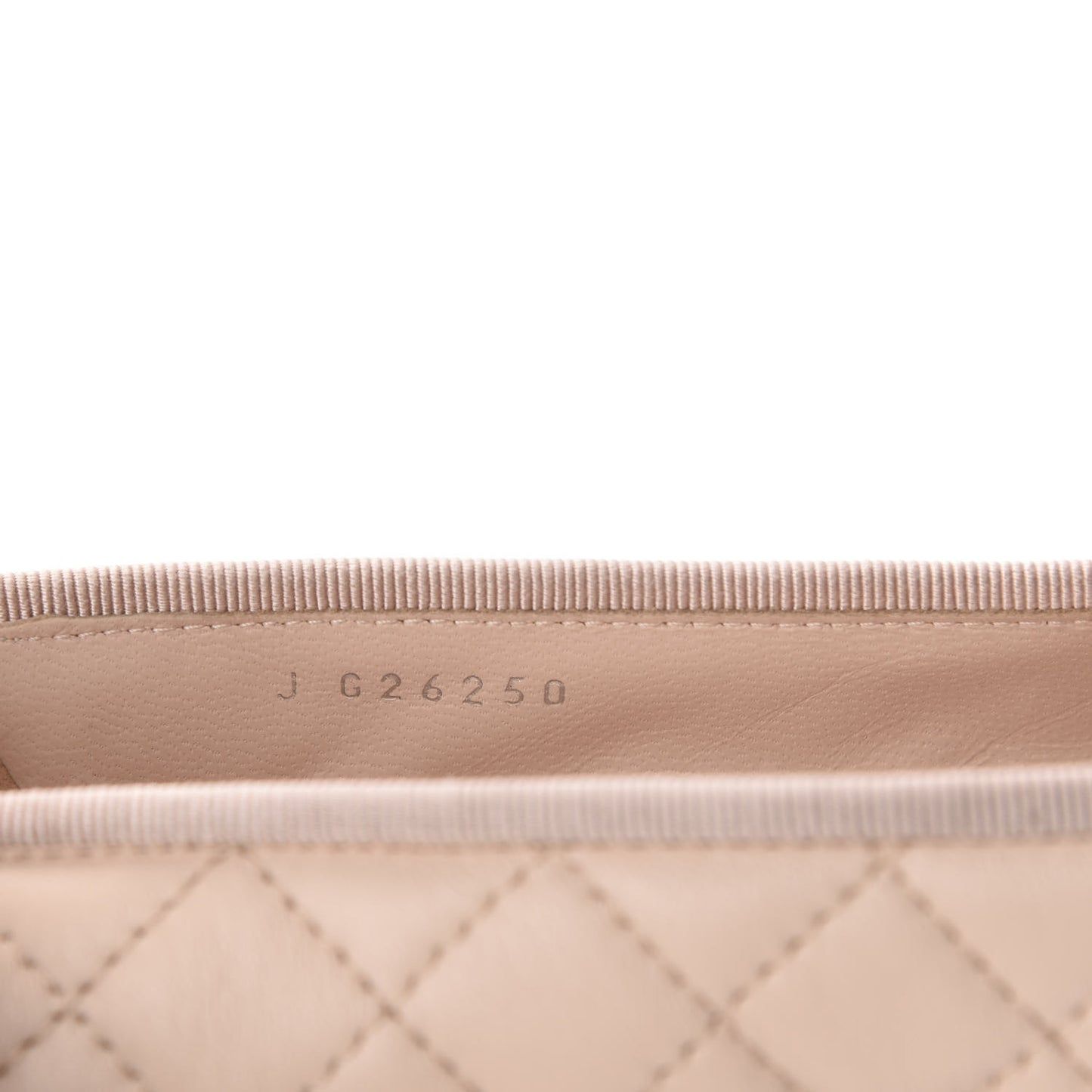 Lambskin Quilted Cap Toe Ballerina Flats 40 Beige