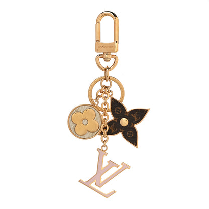 Louis Vuitton Metal Monogram Epi Spring Street Bag Charm Key Holder Gold 1 of 5