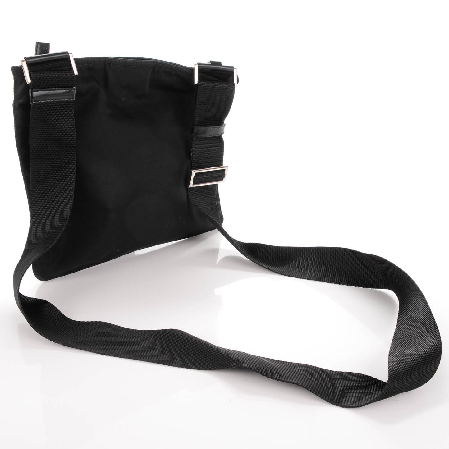 Nylon Vela Flat Messenger Bag Black