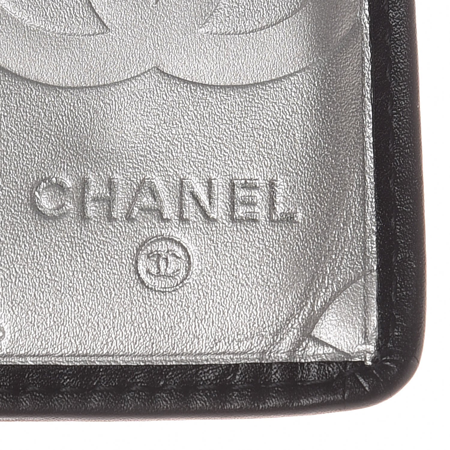 Chanel Calfskin Quilted Cambon Flap Wallet Black White 8 of 12
